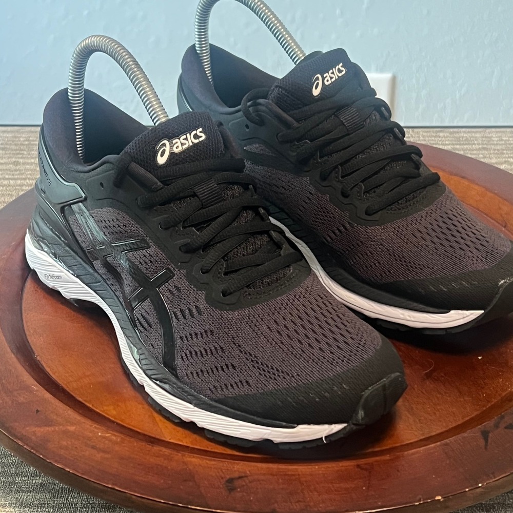 New ASICS Gel-Kayano 24 Running Shoes Women 9 Black T799N Stability  Sneakers